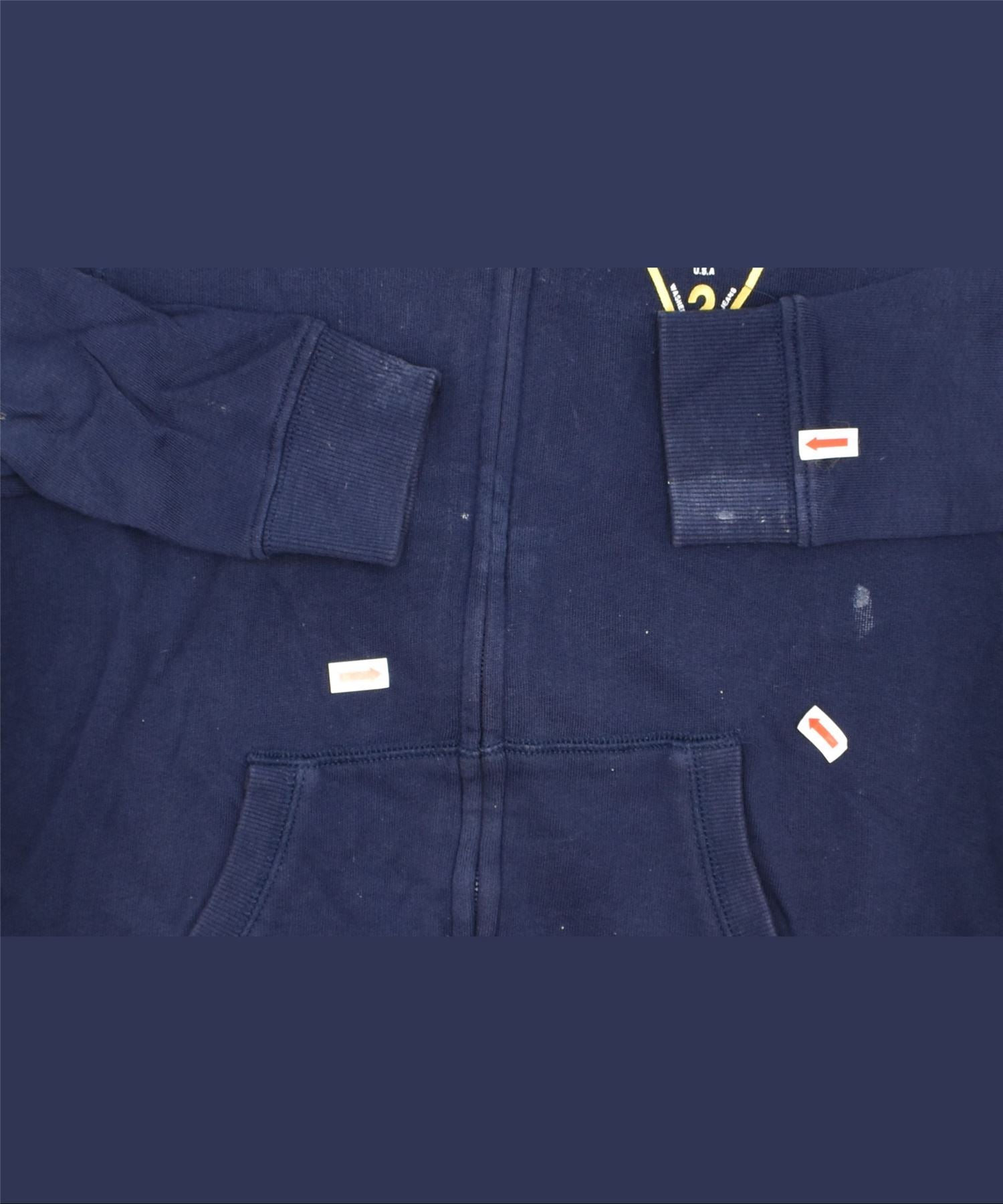 GUESS Boys Zip Hoodie Sweater 7-8 Years Navy Blue Cotton | Vintage | Thrift | Second-Hand | Used Clothing | Messina Hembry