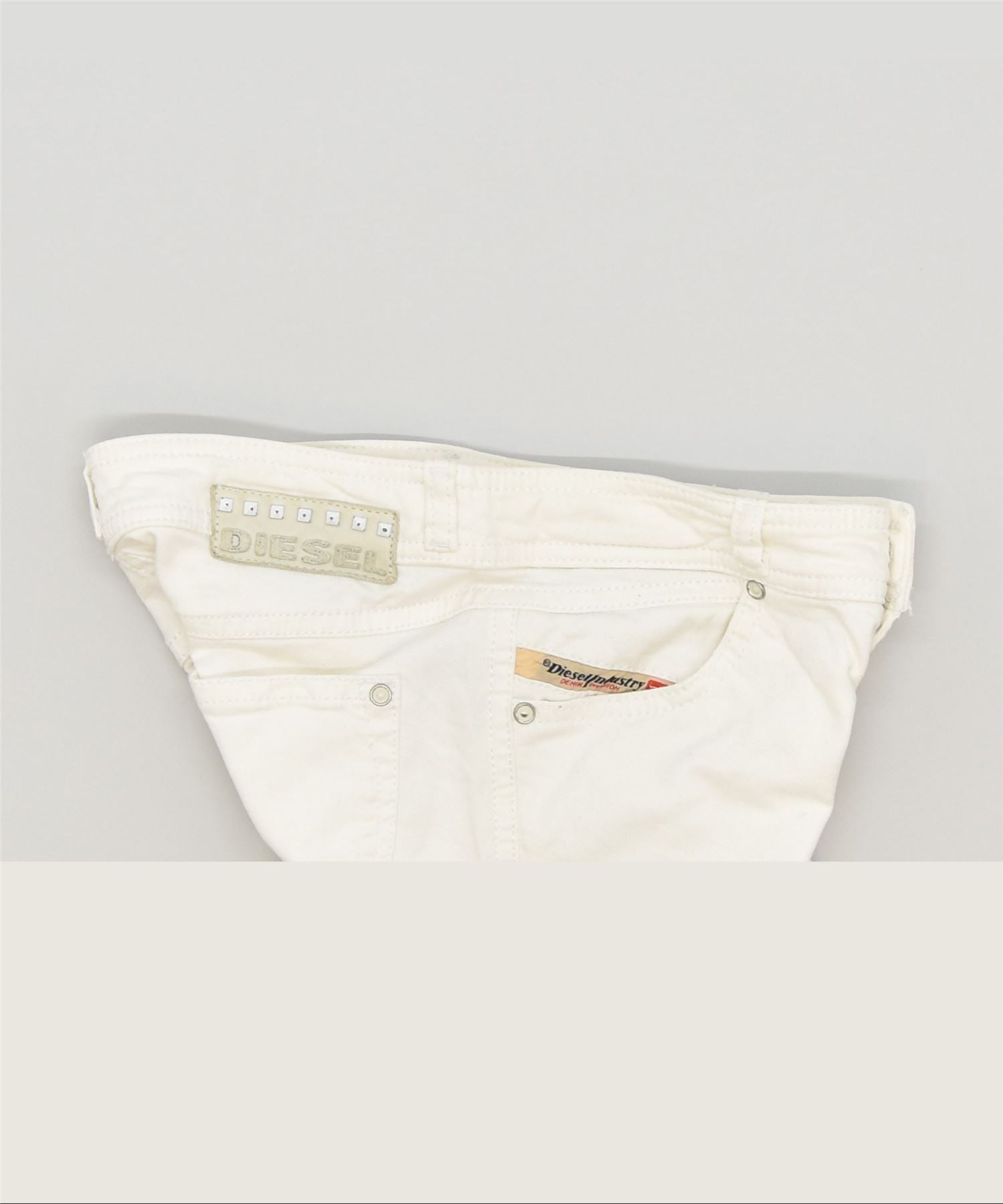 DIESEL Girls Rokket Bootcut Jeans 7-8 Years W24 L25 White Cotton Classic | Vintage | Thrift | Second-Hand | Used Clothing | Messina Hembry