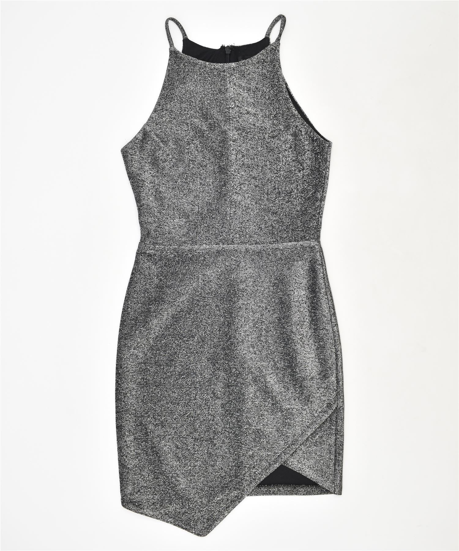 TOPSHOP Womens Pencil Dress UK 8 Small Silver Polyamide | Vintage | Thrift | Second-Hand | Used Clothing | Messina Hembry