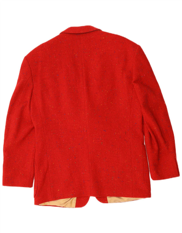 Vintage Mens 3 Button Blazer Jacket UK 40 Large Red Flecked