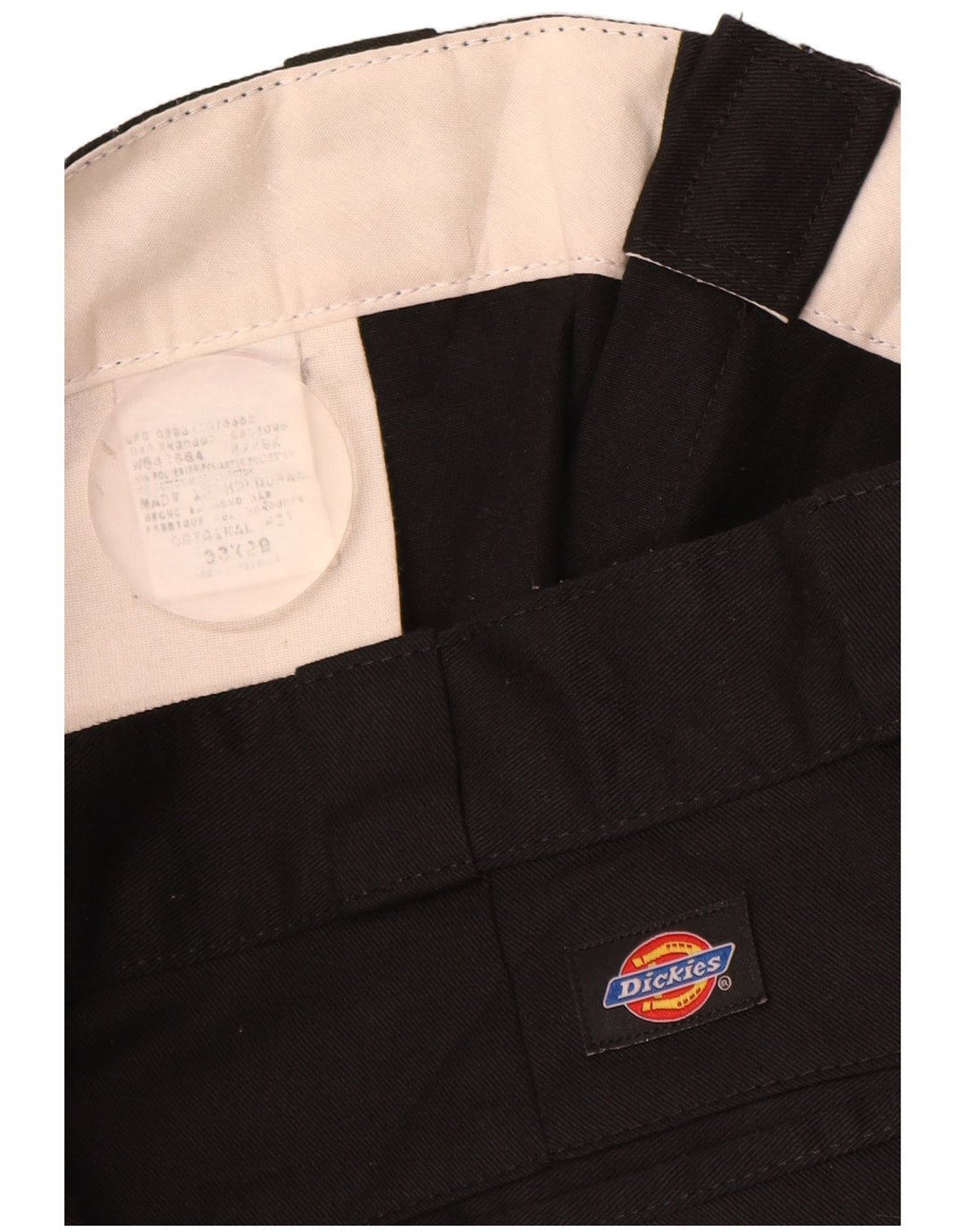 Dickies Mens Straight Chino Trousers W36 L28 Black Polyester
