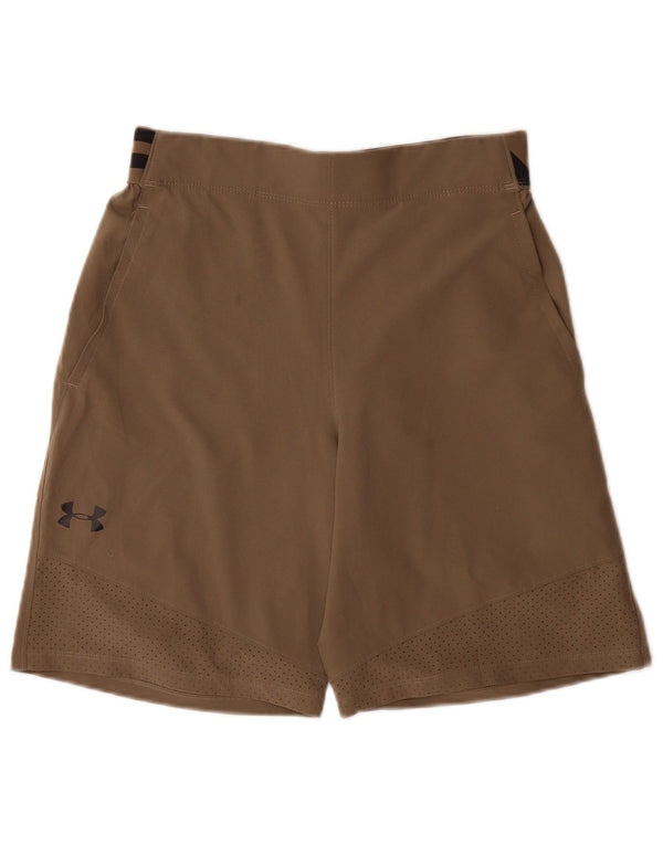 Under Armour Womens Graphic Sport Shorts UK 10 Small Brown Sports