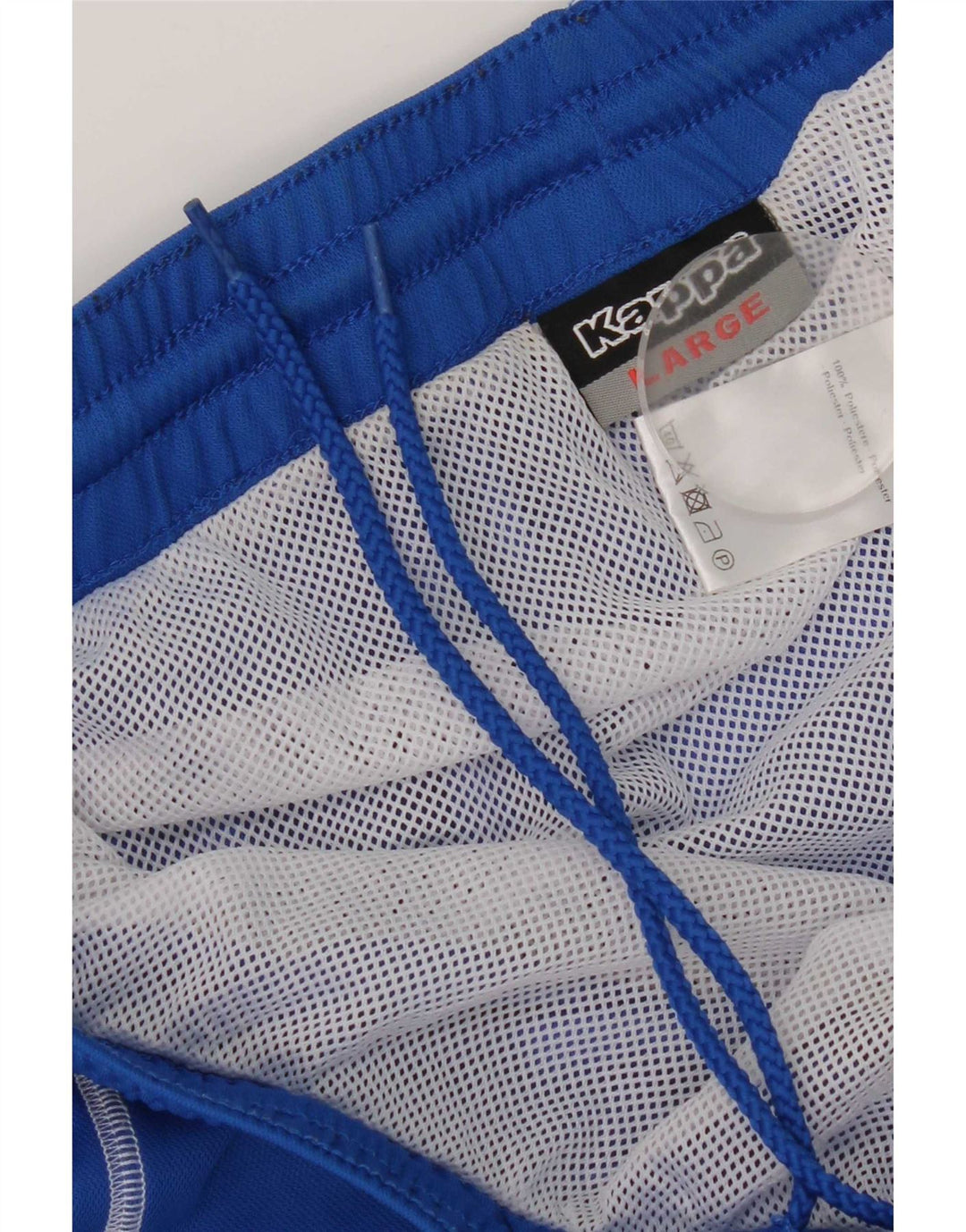 Kappa Mens Graphic Sport Shorts Large Blue Polyester
