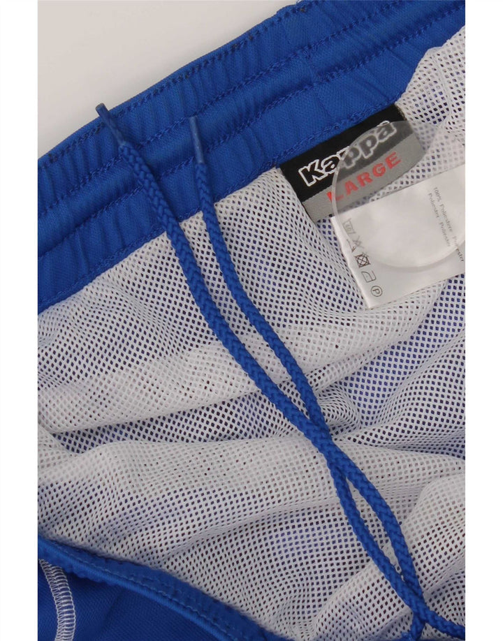 Kappa Mens Graphic Sport Shorts Large Blue Polyester