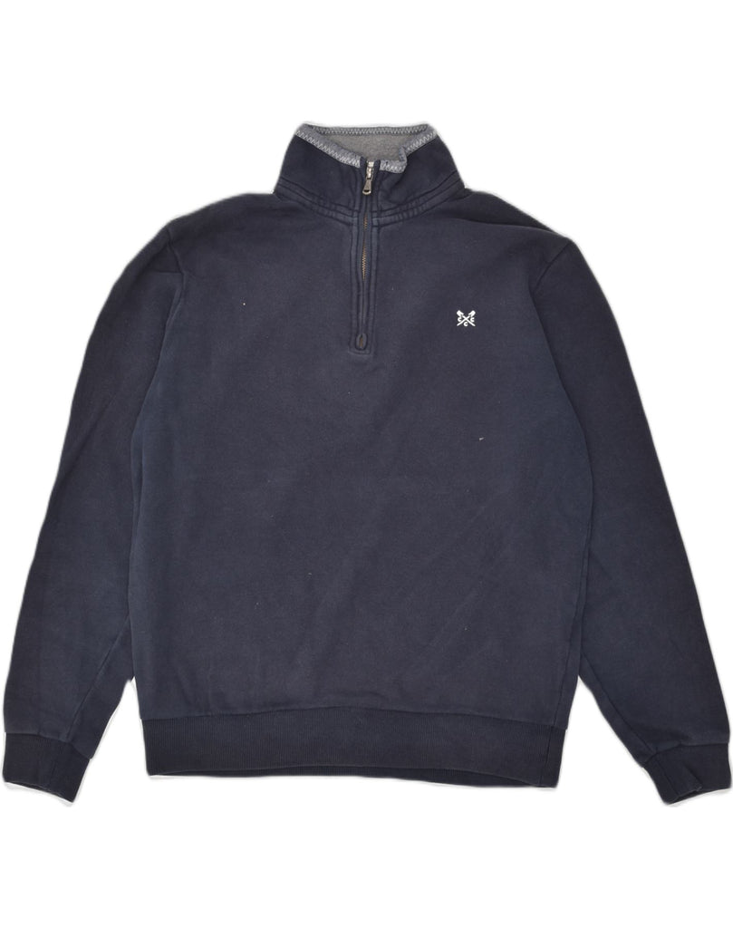 J. CREW Mens Sweatshirt Jumper Small Navy Blue Cotton | Vintage J. Crew | Thrift | Second-Hand J. Crew | Used Clothing | Messina Hembry 