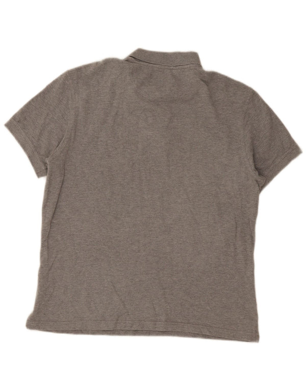 Barbour Mens Polo Shirt Large Grey Colourblock Cotton