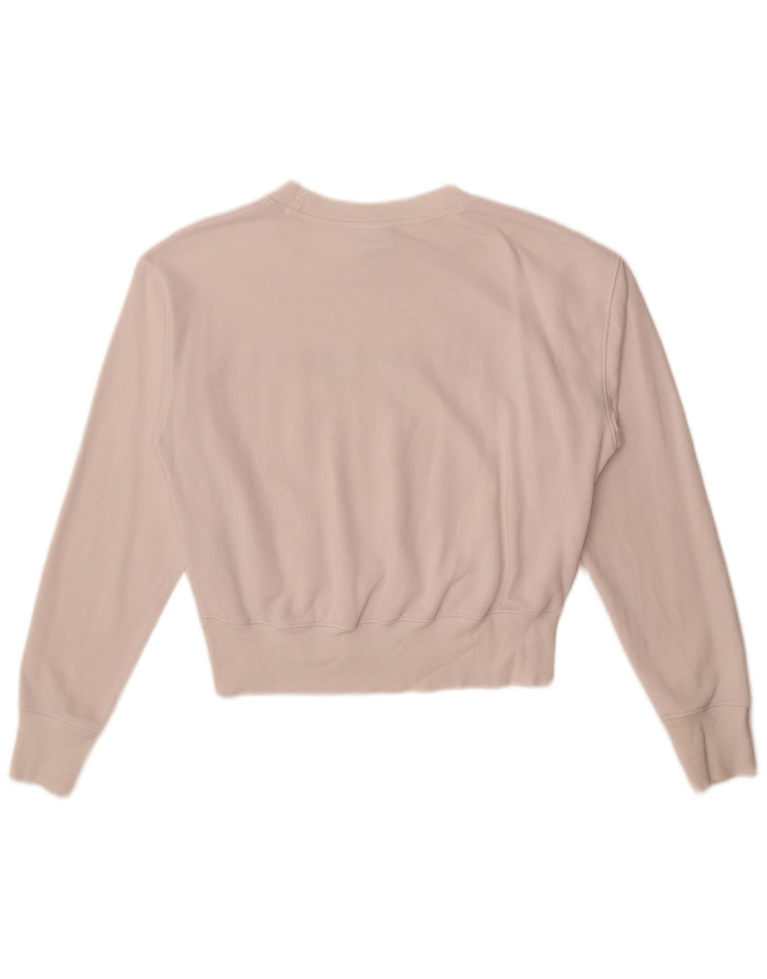 CHAMPION Womens Graphic Sweatshirt Jumper UK 14 Medium Off White Cotton