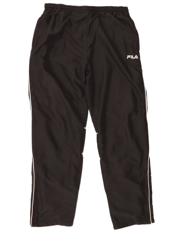 FILA Mens Graphic Tracksuit Trousers Medium Black