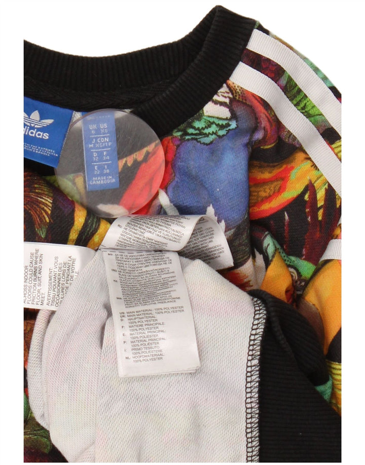 Adidas Womens Oversized Sweatshirt Jumper UK 6 XS Multicoloured Tropical