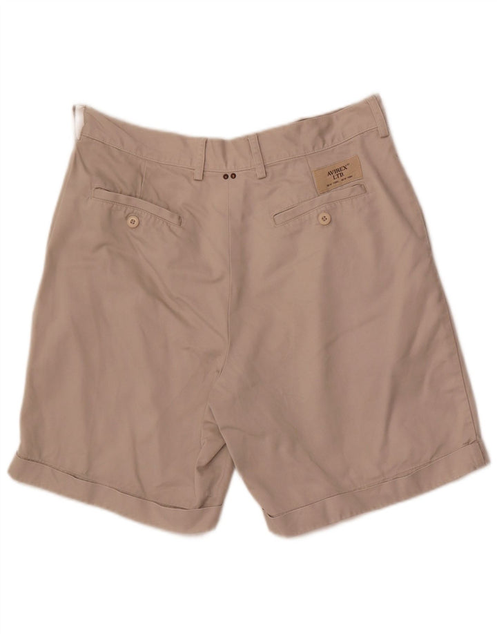 Avirex Mens Pegged Chino Shorts W32 Medium Beige Cotton