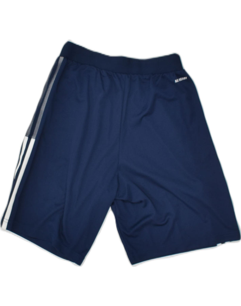 ADIDAS Mens Sport Shorts Small Blue Polyester | Vintage Adidas | Thrift | Second-Hand Adidas | Used Clothing | Messina Hembry 