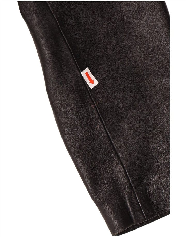 Vintage Womens Leather Jacket UK 16 Large Black Leather