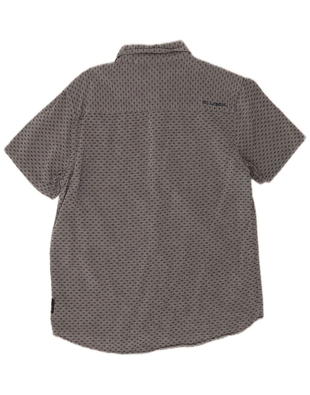 Billabong Mens Short Sleeve Shirt Small Grey Spotted