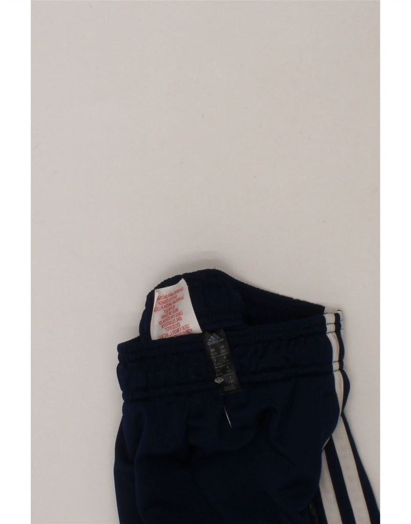 ADIDAS Boys Tracksuit Trousers Joggers 5-6 Years  Navy Blue Polyester Vintage Adidas and Second-Hand Adidas from Messina Hembry 