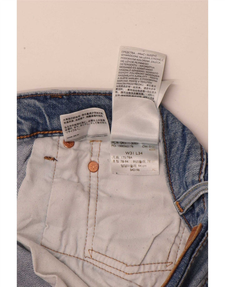 Levi's Mens 511 Slim Jeans W31 L34 Blue Cotton