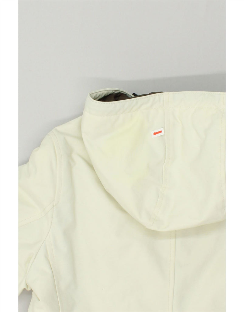 ASPESI Womens Hooded Padded Gilet UK 14 Medium Yellow Nylon | Vintage Aspesi | Thrift | Second-Hand Aspesi | Used Clothing | Messina Hembry 