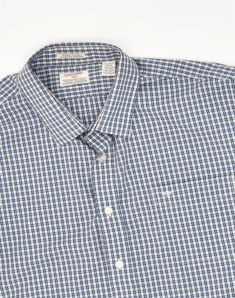 DOCKERS Mens Modern Fit Shirt XL Blue Check Cotton | Vintage Dockers | Thrift | Second-Hand Dockers | Used Clothing | Messina Hembry 