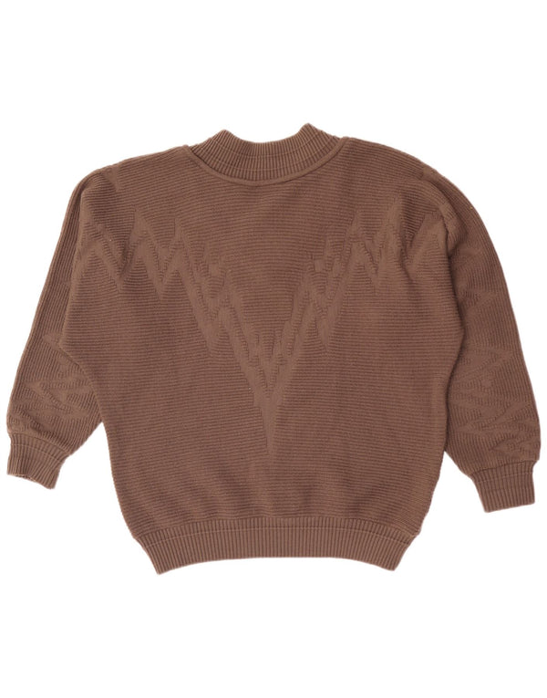 Carlo Colucci Mens V-Neck Jumper Sweater XL Brown