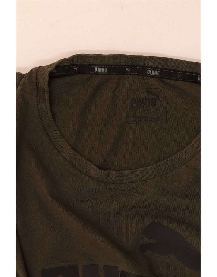 Puma Mens Graphic T-Shirt Top Medium Khaki