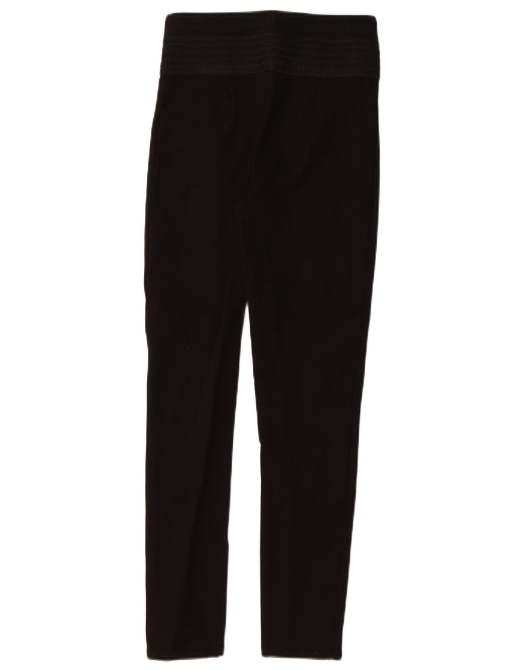 Zara Womens Slim Casual Trousers Small W26 L28 Black Polyethylene