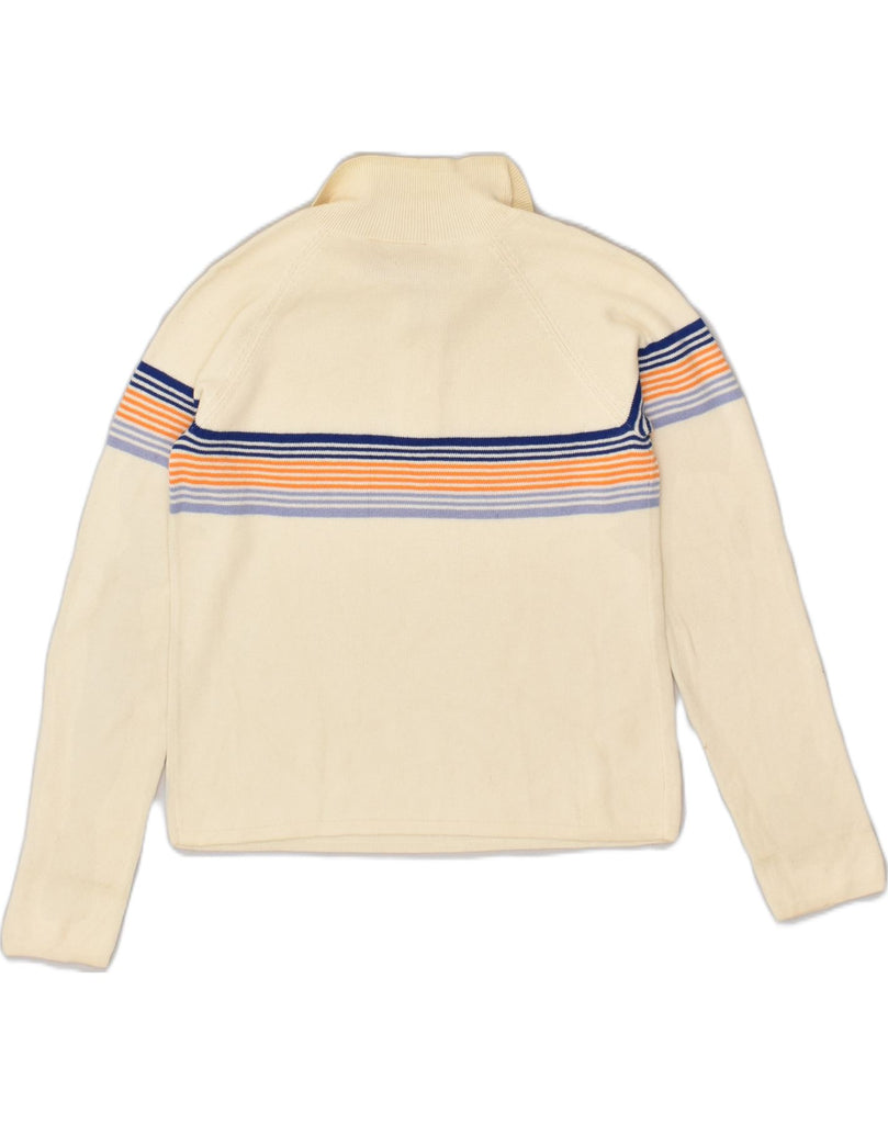 MOSSIMO Boys Zip Neck Jumper Sweater 14-15 Years XL Off White Cotton | Vintage Mossimo | Thrift | Second-Hand Mossimo | Used Clothing | Messina Hembry 