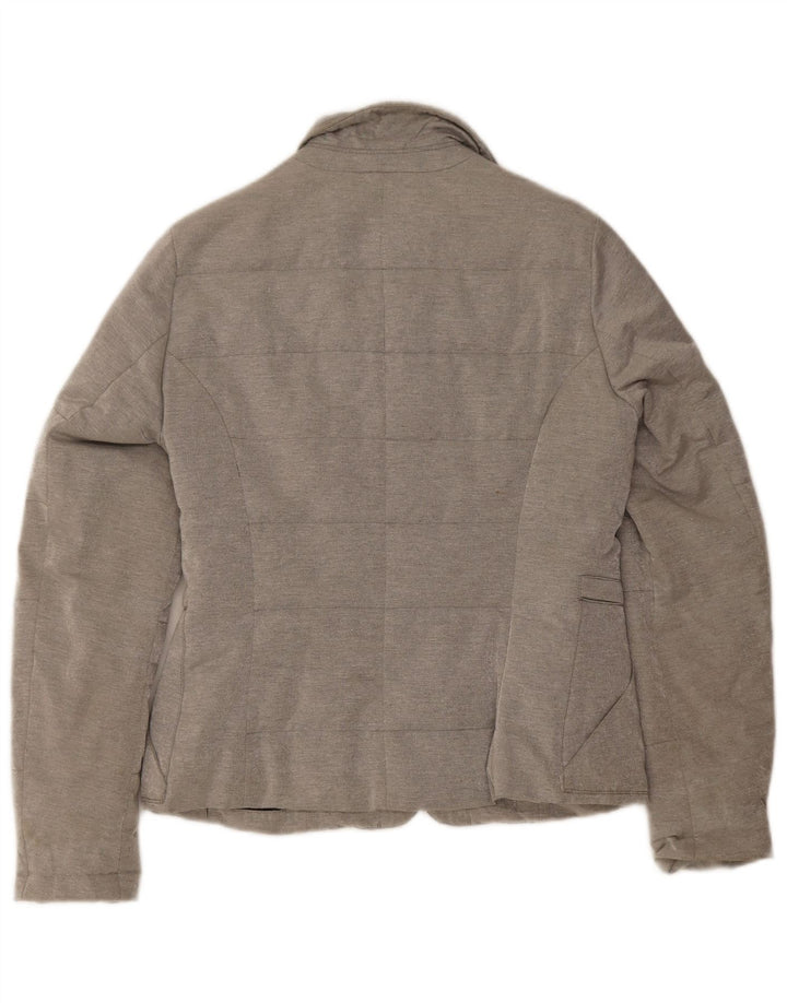 PEUTEREY Womens Padded Jacket IT 44 Medium Grey Cotton
