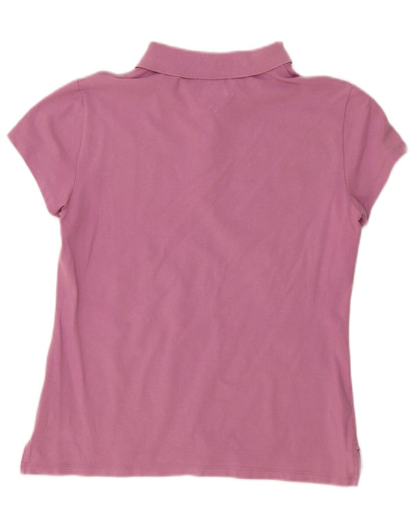 Tommy Hilfiger Womens Slim Fit Polo Shirt UK 18 XL Pink Cotton