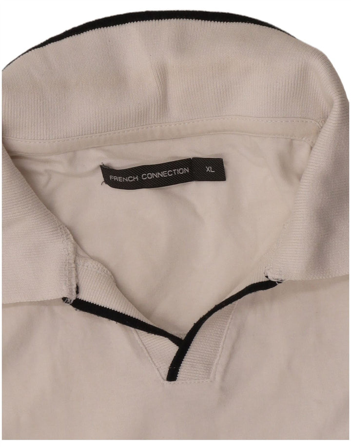 French Connection Mens Polo Shirt XL White