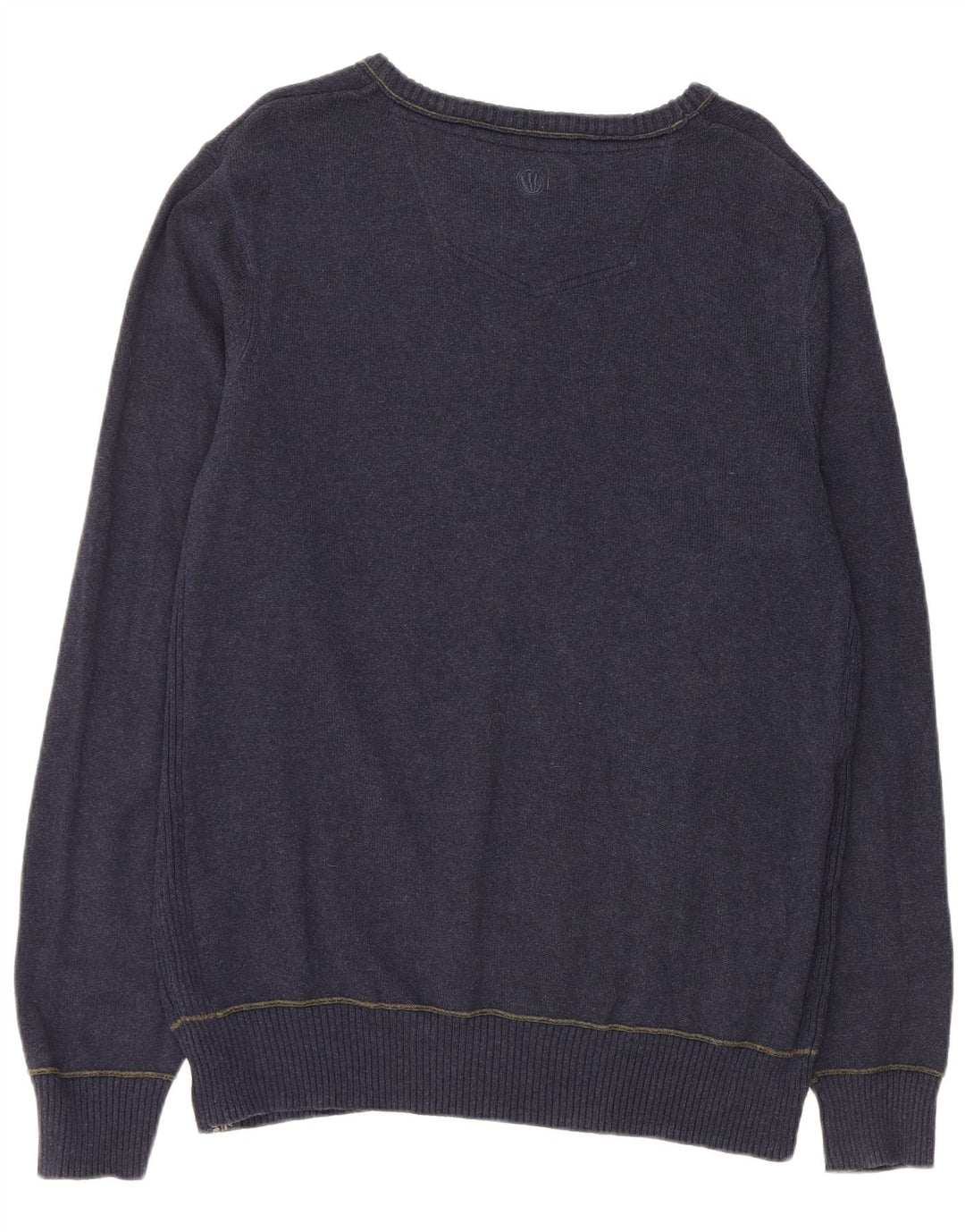 FAT FACE Mens Boat Neck Jumper Sweater Large Navy Blue Cotton