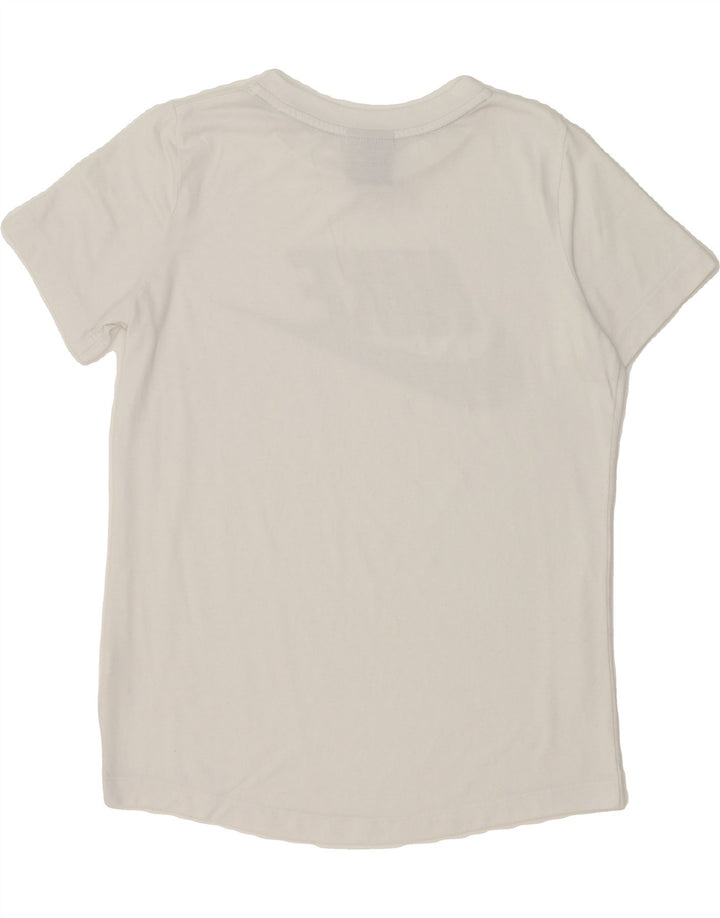 NIKE Womens Graphic T-Shirt Top UK 10 Small White Vintage Nike and Second-Hand Nike from Messina Hembry 