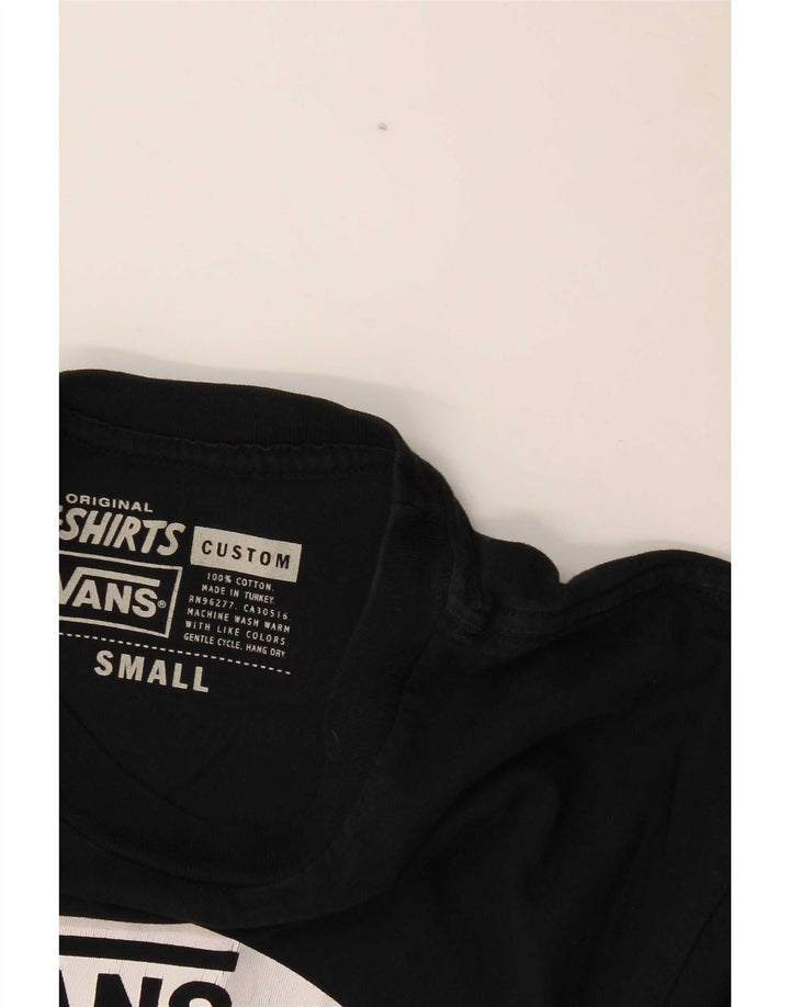Vans Mens Custom Fit Graphic T-Shirt Top Small Black Cotton