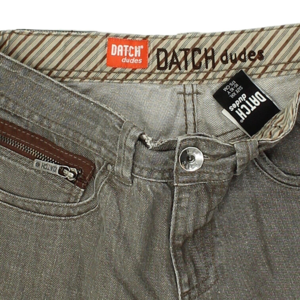 Datch Dudes Boys Grey Straight Leg Jeans | Vintage Kids Designer Denim VTG | Vintage Messina Hembry | Thrift | Second-Hand Messina Hembry | Used Clothing | Messina Hembry 