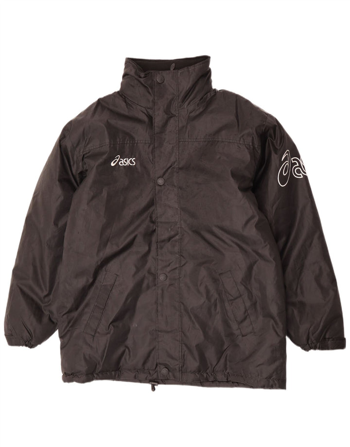 Asics Mens Graphic Windbreaker Jacket UK 40 Large Black Polyester