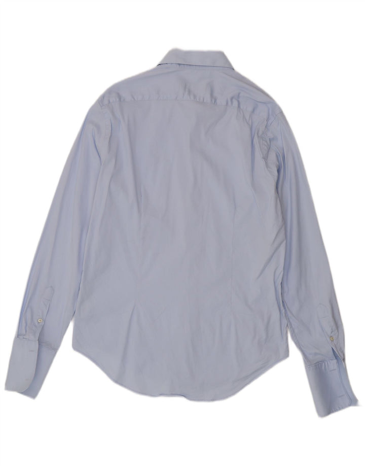 Zara Mens Slim Fit Formal Shirt XL Blue Cotton
