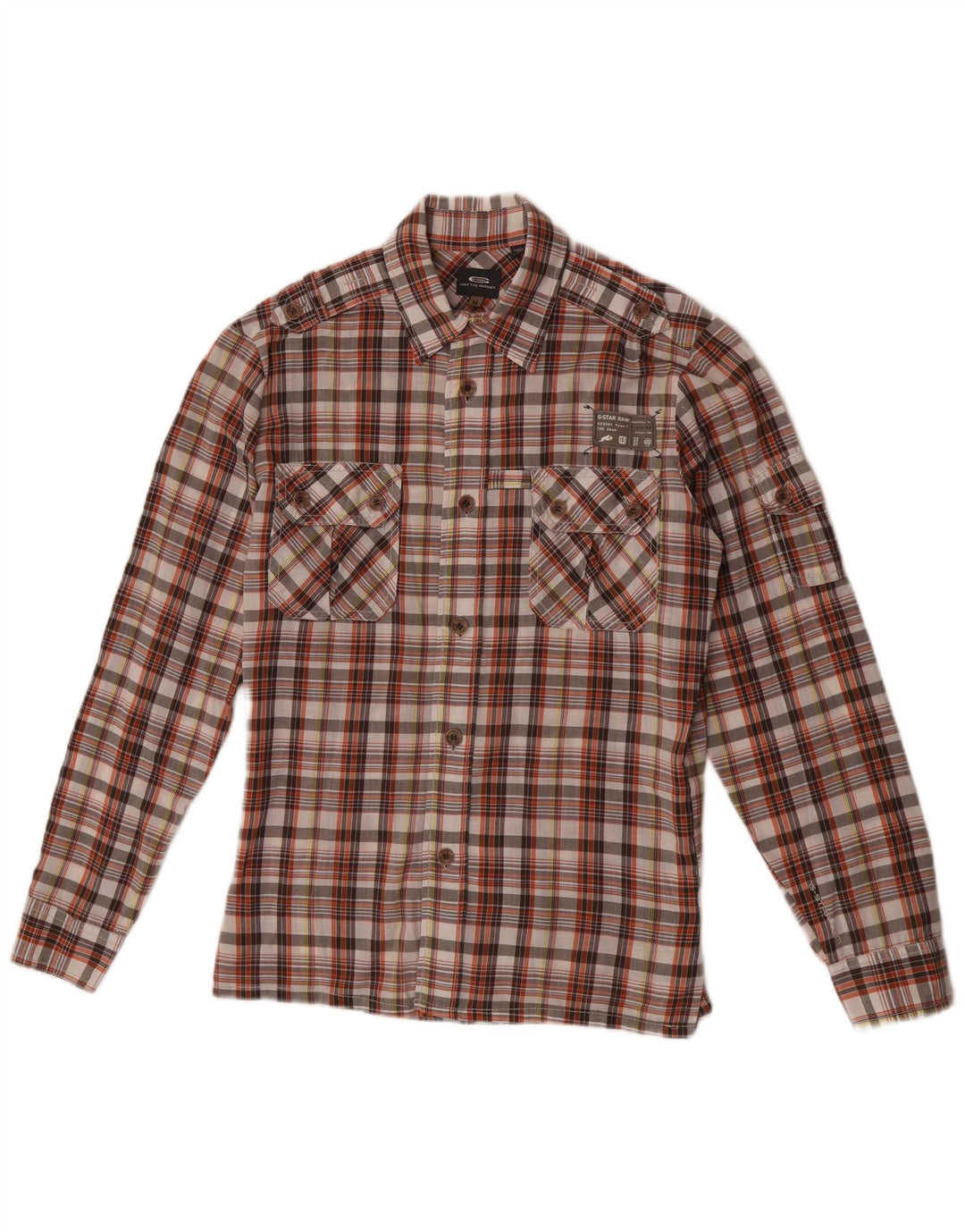 G-Star Mens Shirt Medium Multicoloured Plaid Cotton