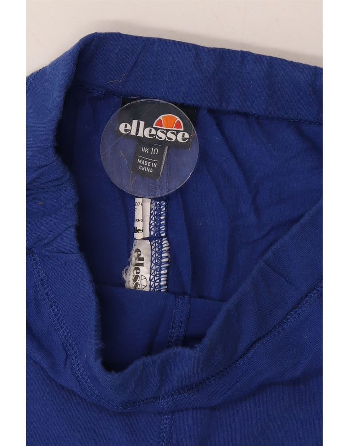 ELLESSE Womens Graphic Sport Shorts UK 10 Small Blue Vintage Ellesse and Second-Hand Ellesse from Messina Hembry 