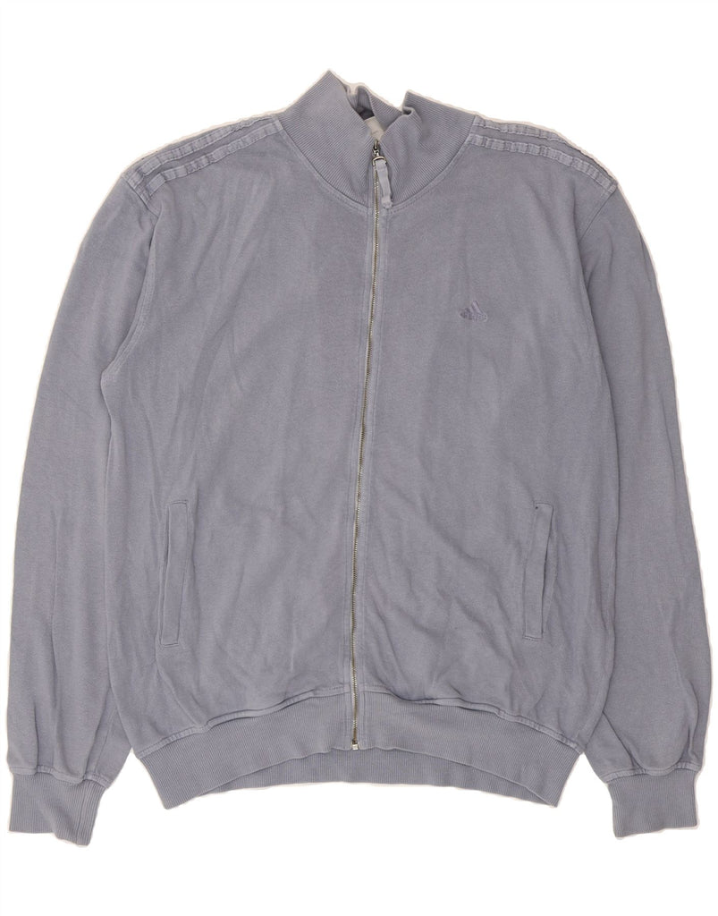 ADIDAS Mens Tracksuit Top Jacket UK 38/40 Medium Blue Cotton Vintage Adidas and Second-Hand Adidas from Messina Hembry 