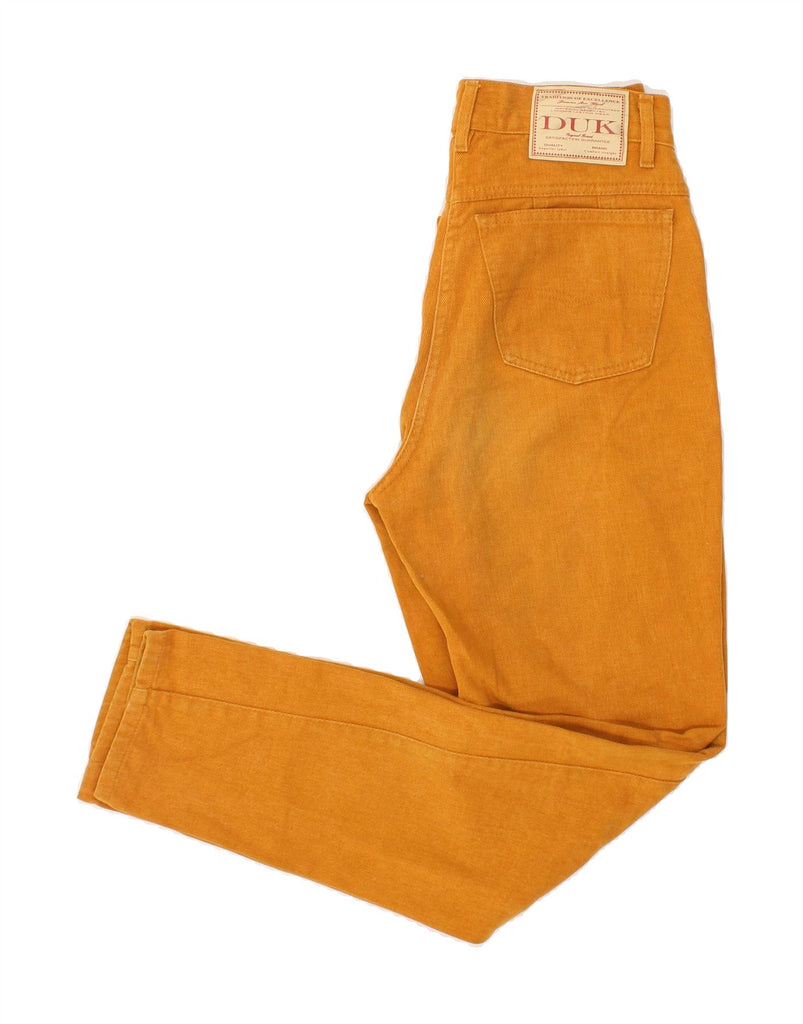 DUK Womens Tapered Casual Trousers IT 44 Medium W28 L29 Orange Cotton Vintage DUK and Second-Hand DUK from Messina Hembry 