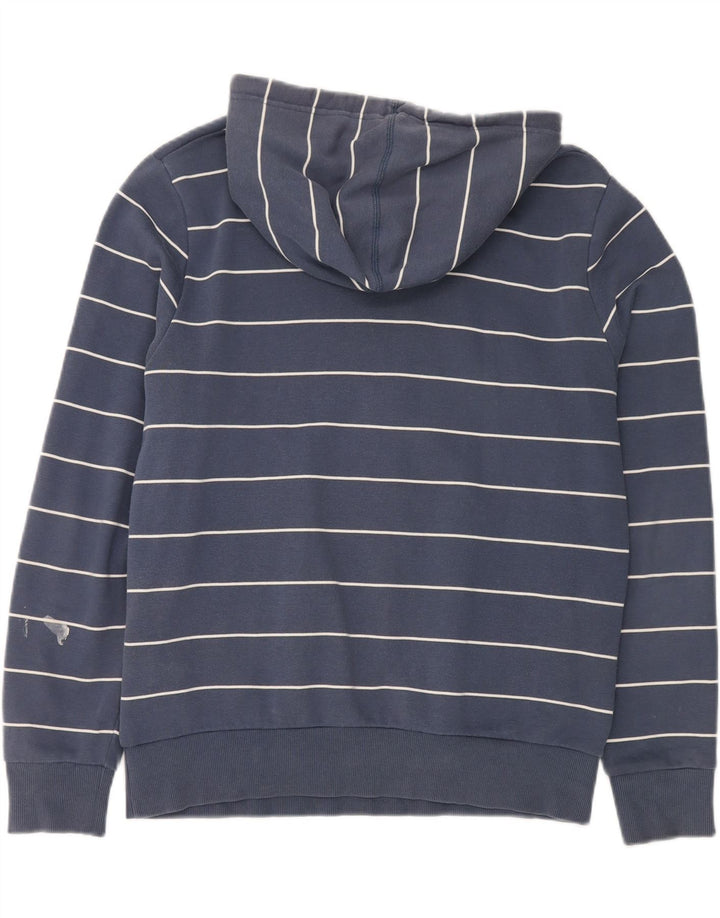 Puma Mens Hoodie Jumper Large Navy Blue Striped