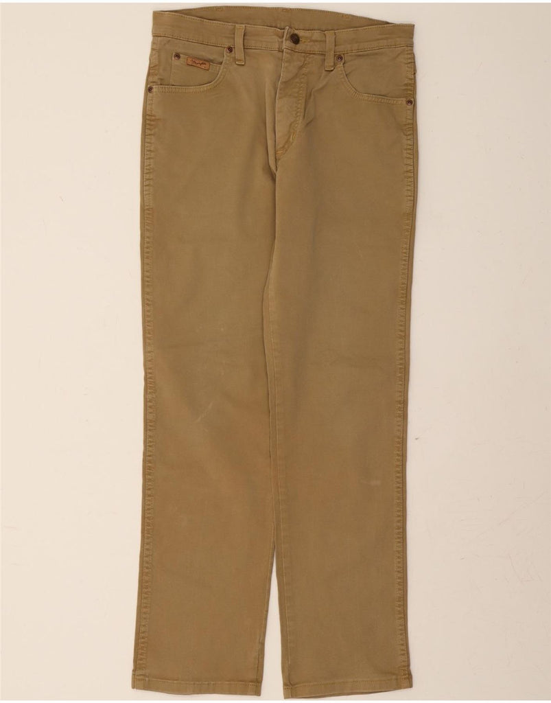 WRANGLER Mens Texas Stretch Straight Casual Trousers W33 L32 Beige Cotton Vintage Wrangler and Second-Hand Wrangler from Messina Hembry 