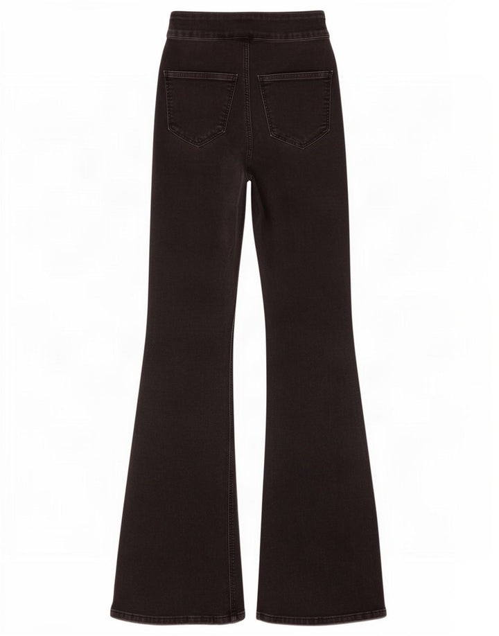 Topshop Womens Flared Jeans W26 L32 Black Cotton