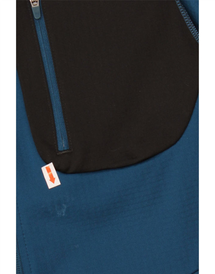 Puma Mens Zip Hoodie Sweater Small Blue Colourblock