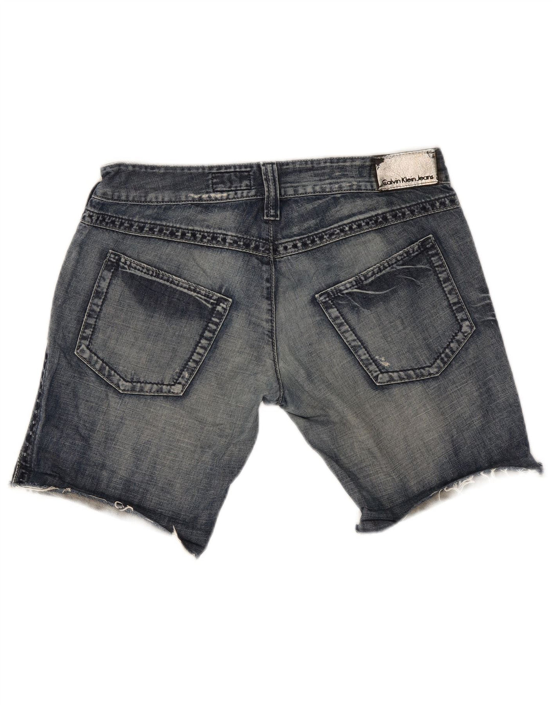 Calvin Klein Womens Denim Shorts W30 Medium Blue Cotton