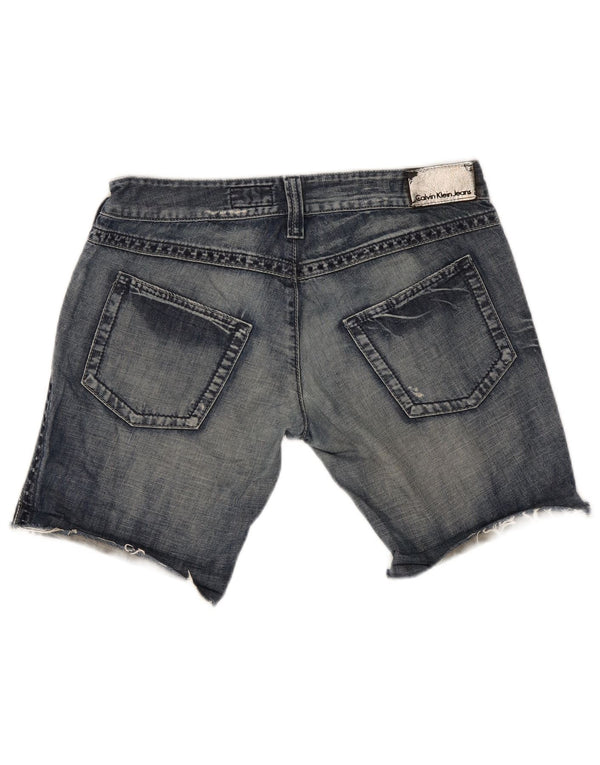 Calvin Klein Womens Denim Shorts W30 Medium Blue Cotton