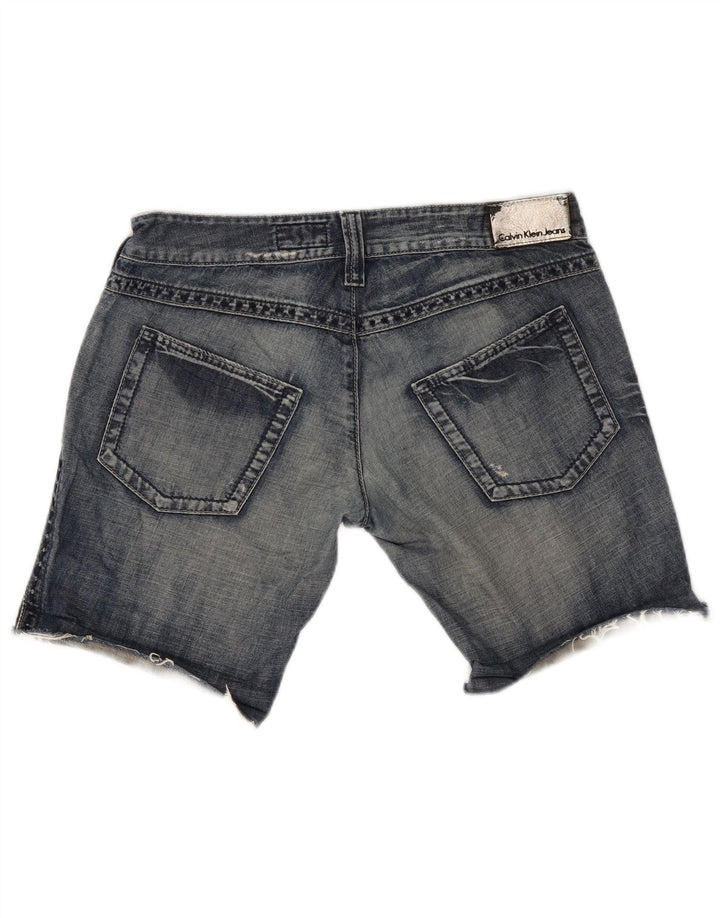 Calvin Klein Womens Denim Shorts W30 Medium Blue Cotton