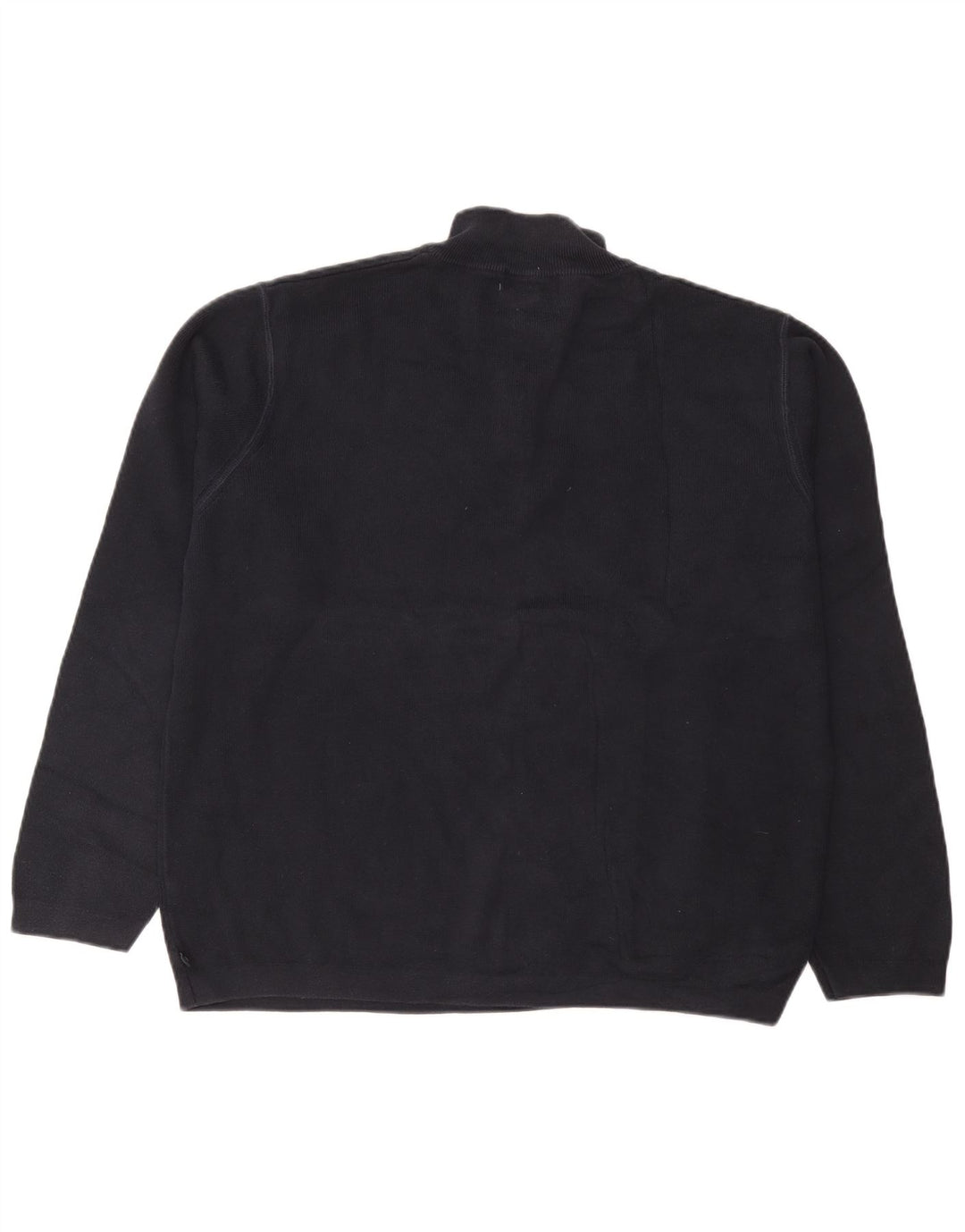 Marks & Spencer Mens Blue Harbour Zip Neck Jumper Sweater XL Navy Blue