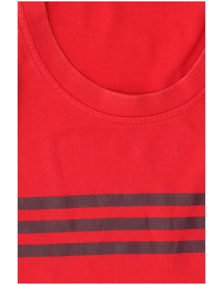 Adidas Mens Graphic T-Shirt Top Large Red Cotton