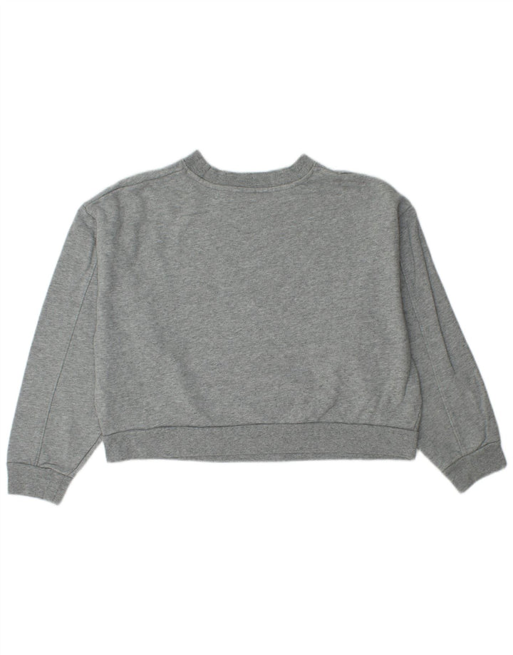 Levi's Womens Oversized Crop Graphic Sweatshirt Jumper UK 10 Small Grey
