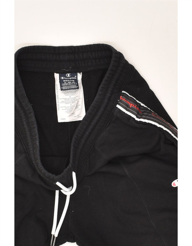 CHAMPION Mens Tracksuit Trousers Joggers Medium Black Cotton | Vintage Champion | Thrift | Second-Hand Champion | Used Clothing | Messina Hembry 