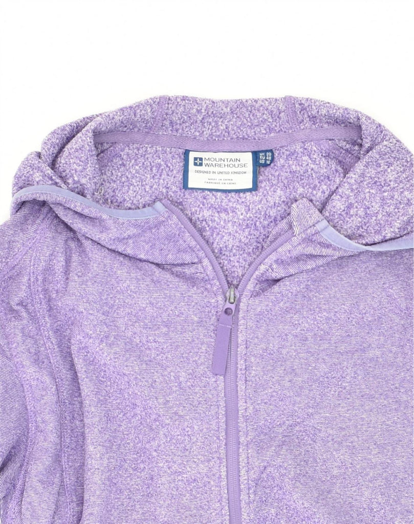 MOUNTAIN WAREHOUSE Womens Zip Hoodie Sweater UK 20 2XL Purple Polyester | Vintage Mountain Warehouse | Thrift | Second-Hand Mountain Warehouse | Used Clothing | Messina Hembry 